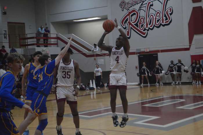 Pineville senior Brandon Collins (4)